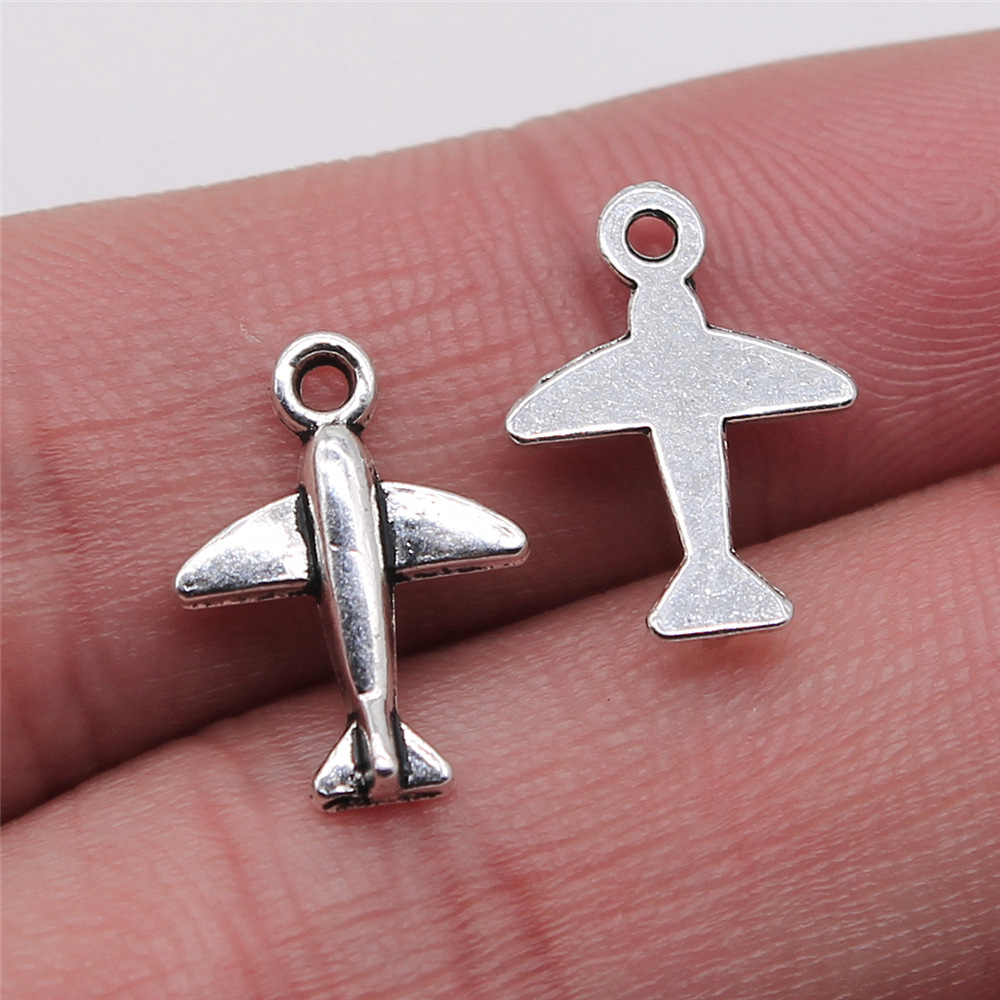 Vintage Fashion Stores - 10pcs 11x15mm Antique Silver Color Aircraft