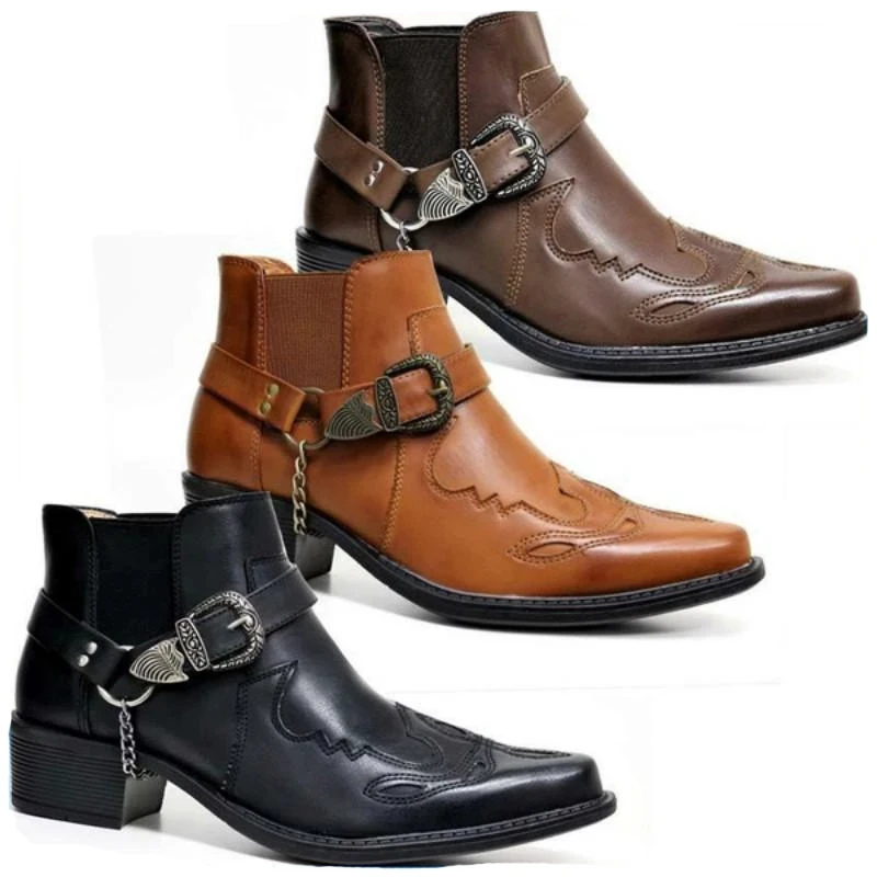 Vintage Fashion Enthusiasts - Fashion 2026 Men's Vintage Cowboy Boots