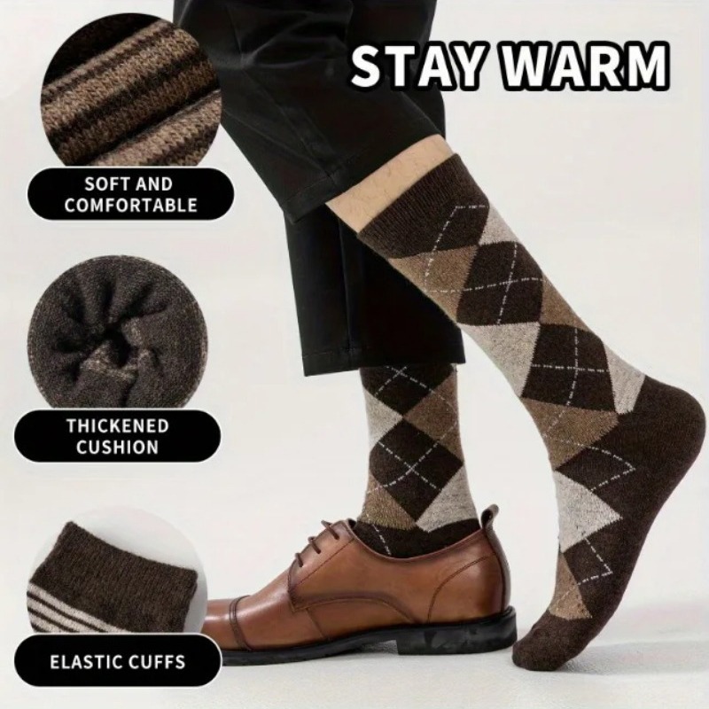 6 Pairs Vintage Brown Argyle S - Vintage Fashion Enthusiasts ulasan dan harga