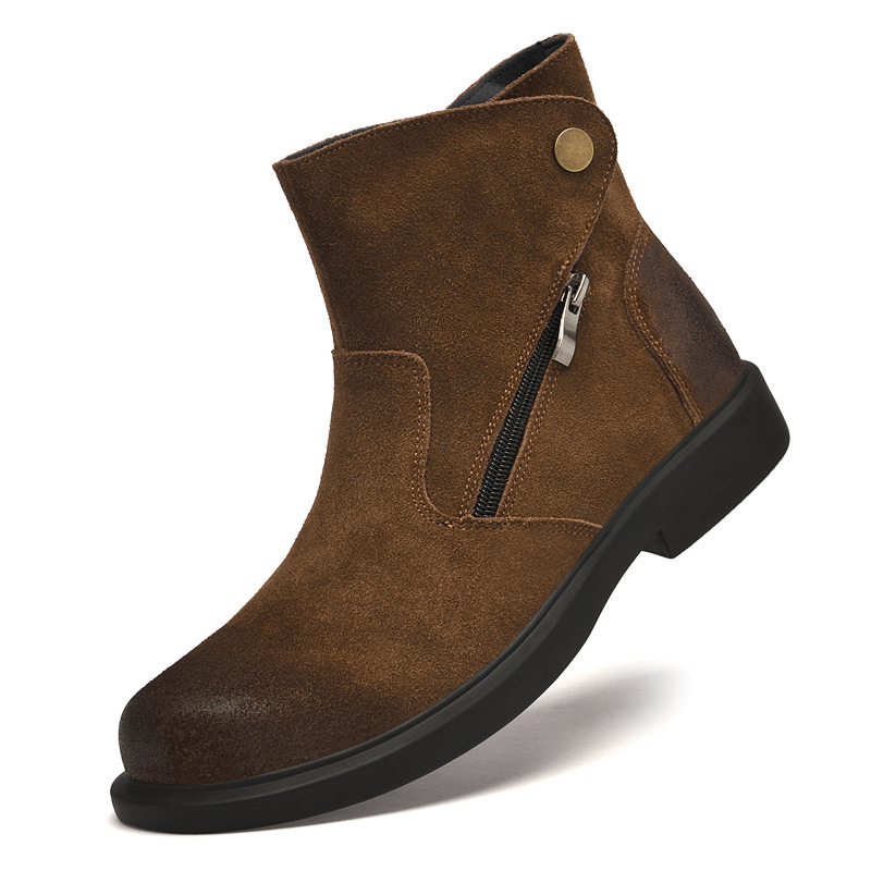Vintage Cow Suede Mens Chelsea - Vintage Outdoor Fashion ulasan dan harga