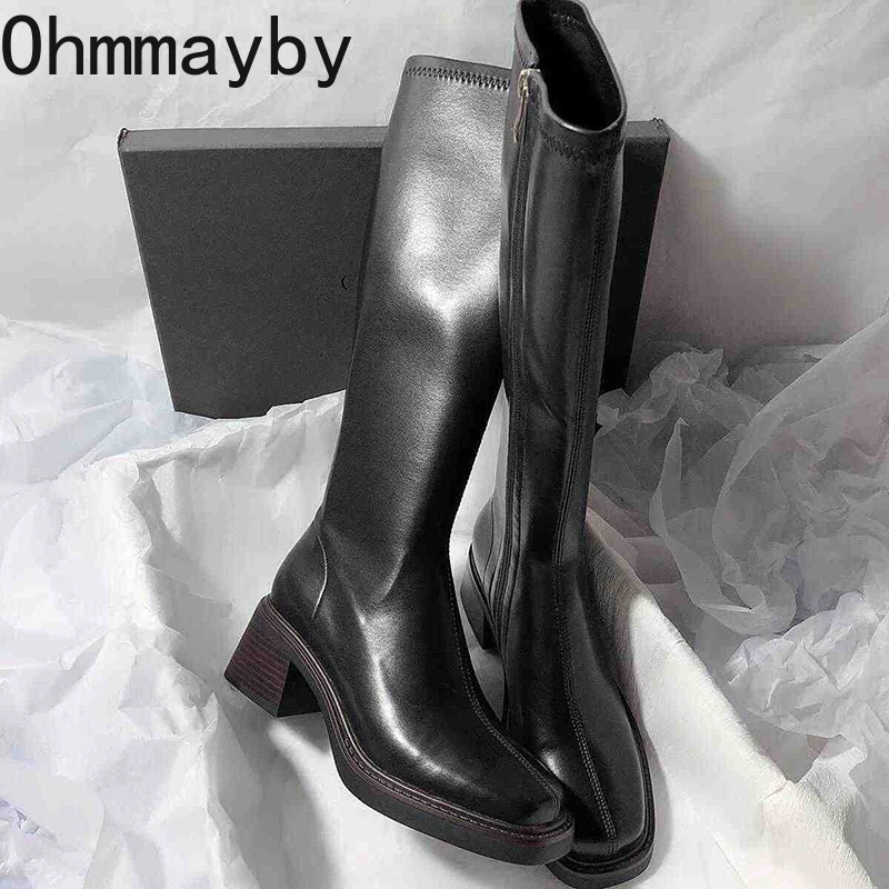 Vintage Thick Heel Women Knee  - Vintage Fashion Online ulasan dan harga