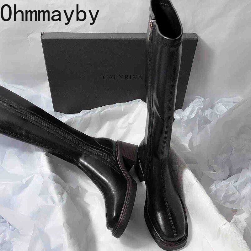 Vintage Thick Heel Women Knee  - Vintage Fashion Online ulasan dan harga