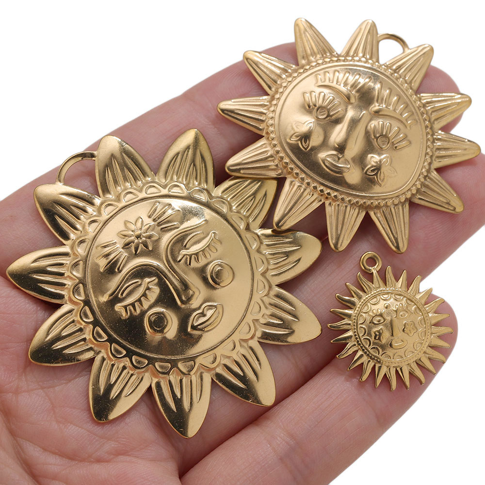 5pcs PVD Gold Charms Stainless - Vintage Fashion Stores ulasan dan harga