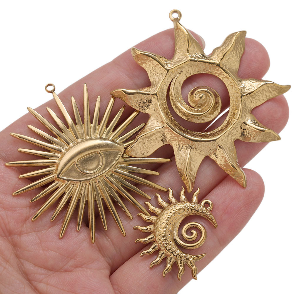 5pcs PVD Gold Charms Stainless - Vintage Fashion Stores ulasan dan harga
