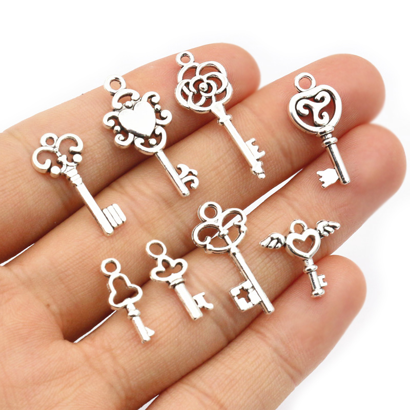 50pcs Vintage Small Key Charms - Vintage Fashion Stores ulasan dan harga