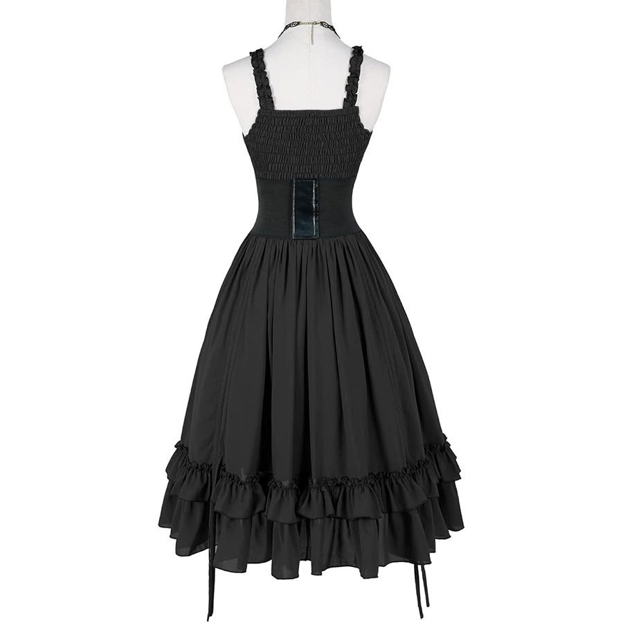 Women Gothic Dress Corset Slip - Vintage Fashion Dresses ulasan dan harga