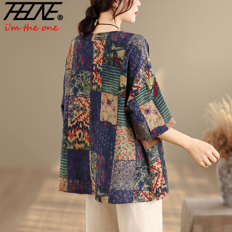 THHONE Plus Size Fashion Summe - Vintage Fashion Jersey ulasan dan harga