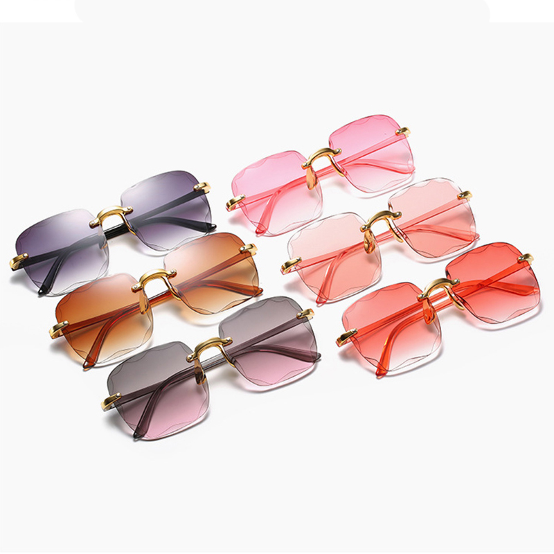 1/3PCS New Rimless Women's Sun - Vintage Outdoor Fashion ulasan dan harga
