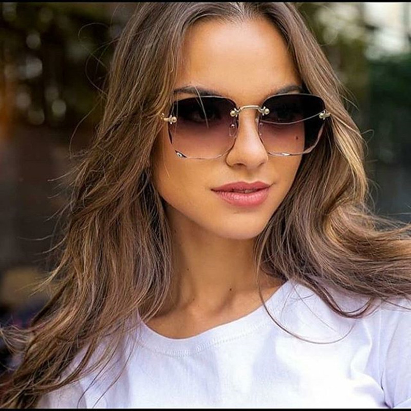 1/3PCS New Rimless Women's Sun - Vintage Outdoor Fashion ulasan dan harga