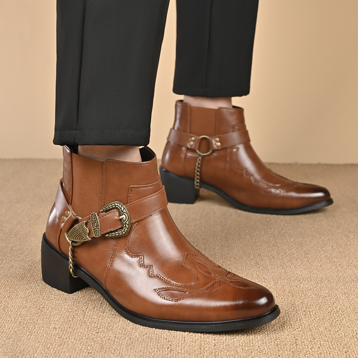 Fashion 2026 Men's Vintage Cow - Vintage Fashion Enthusiasts ulasan dan harga